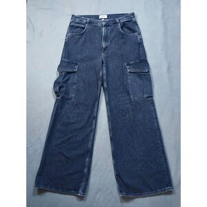 AGOLDE‎ Minka Baggy Wide-Leg Cargo Faded Black Jeans Womens  29 Fits 32 X 31"